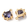 Real 18K Gold Plated Brass Micro Pave Cubic Zirconia Charms KK-Q779-08G-03-2