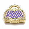 Brass Micro Pave Cubic Zirconia Enamel Pendants ZIRC-Q200-021B-NF-1