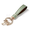 Microfiber & Zinc Alloy & Crystal Rhinestone Keychain KEYC-G062-01E-4