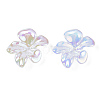 5-Petal Electroplate Acrylic Bead Caps X-PACR-T014-01-4