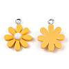 Opaque Resin Pendants RESI-WH0037-01C-2