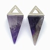 Natural Amethyst Pendants KK-E757-D-05P-1