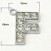 Alloy Letter Pendants LS-X-RB-C1416-F-1
