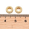 Brass Micro Pave Cubic Zirconia European Beads ZIRC-D026-07G-4