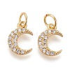 Brass Micro Pave Clear Cubic Zirconia Charms LS-ZIRC-Z005-01A-1