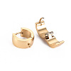304 Stainless Steel Huggie Hoop Earring Findings STAS-S116-261G-2