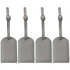 CutHollow 4Pcs PU Leather Luggage Tag OFST-CL0001-01A-01-1