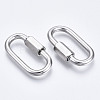 Tarnish Resistant 304 Stainless Steel Screw Carabiner Lock Charms STAS-N087-25A-01-2