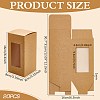 Kraft Paper Candy Boxes with PVC Clear Window CON-WH0097-07A-02B-2
