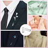 120Pcs Brass Brooch Findings MAK-ME0001-14-5