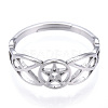 Non-Tarnish 304 Stainless Steel Hollow Out Pentagram Adjustable Ring for Women RJEW-T027-12P-3