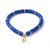 Handmade Polymer Clay Beads  Stretch Bracelets BJEW-JB06551-5