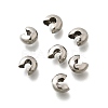 304 Stainless Steel Crimp Beads Covers STAS-P239-34P-05-1