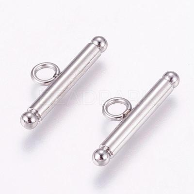 Tarnish Resistant 304 Stainless Steel Toggle Clasps STAS-K148-01P-1