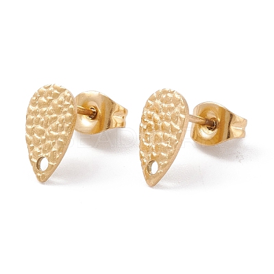 Ion Plating(IP) 304 Stainless Steel Stud Earring Findings X-STAS-L216-46G-1