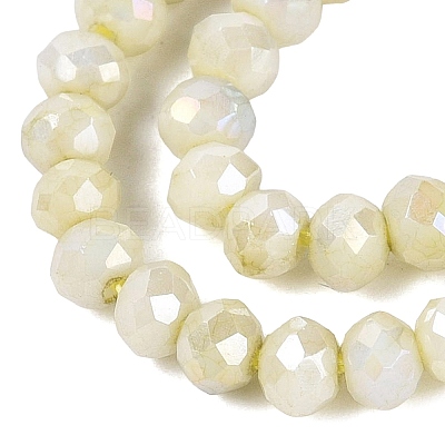 Anti-Tarnish Electroplate Rondelle Glass Beads Strands EGLA-T021-3mm-17-09-1