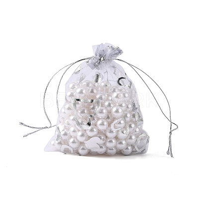 Heart Printed Organza Bags OP-R022-10x12-03-1