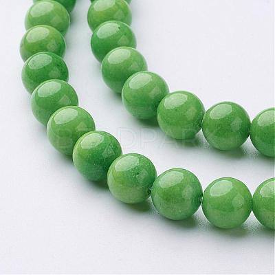 Natural Mashan Jade Round Beads Strands G-D263-8mm-XS17-1