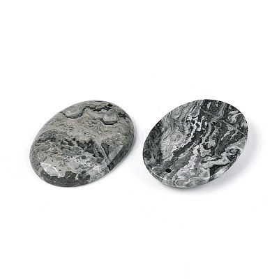 Natural Map Stone Pendants G-N361-04C-1