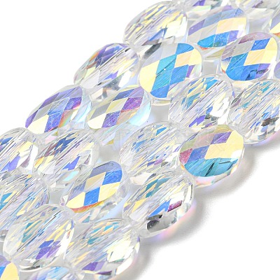 Electroplate Glass Beads Strands EGLA-C003-02-1
