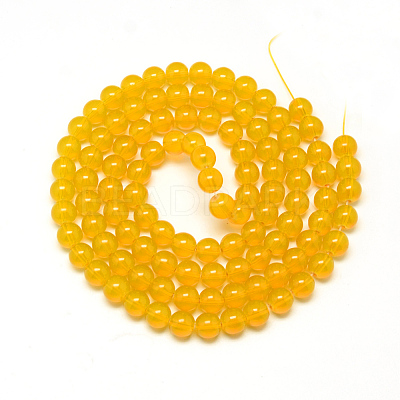 Baking Paint Glass Beads Strands X-DGLA-Q023-6mm-DB29-1