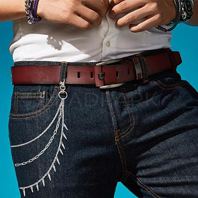 304 Stainless Steel Cable Chains for Jeans Pants HJEW-DR00160-1