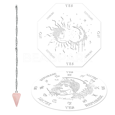 DIY Pendulum Board Dowsing Divination Making Kit DIY-CP0007-28A-1