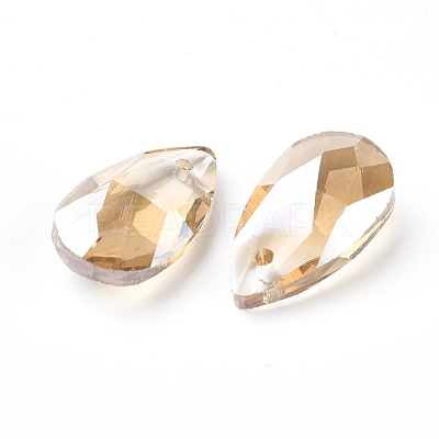 Faceted Glass Pendants GLAA-F069-S-A18-1