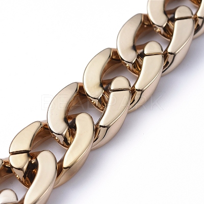Handmade CCB Plastic Curb Chains AJEW-JB00633-1