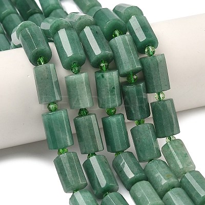 Natural Green Aventurine Beads Strands G-G453-E07-10x14mm-1