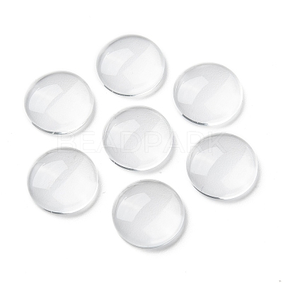 Transparent Glass Cabochons X-GGLA-R026-15mm-1