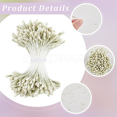 Gypsum with Cotton Cord Artificial Flower Core DIY-WH20007-36A-07-1
