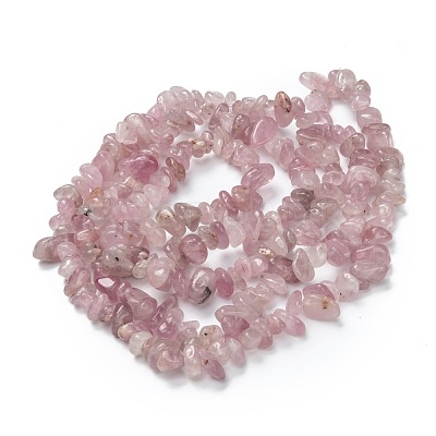 Natural Madagascar Rose Quartz Beads Strands X-G-O187-01-1