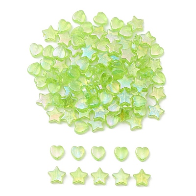 100Pcs 2 Style Eco-Friendly Transparent Acrylic Beads TACR-YW0001-86E-1