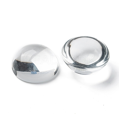 Transparent Half Round Glass Cabochons LS-X-GGLA-R027-30mm-1