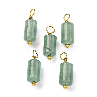 Natural Green Aventurine Cloumn Pendants STAS-H221-04G-01-1