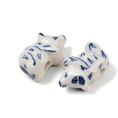 Animal Theme Blue and White Porcelain Beads PORC-Z007-05F-1