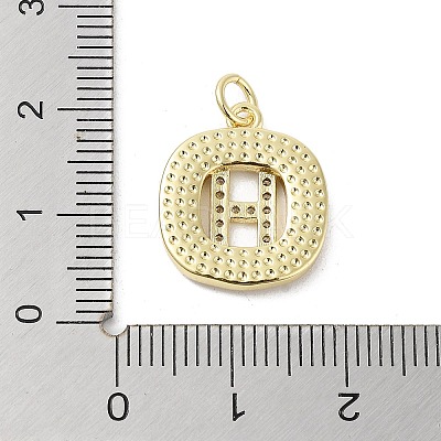 Rack Plating Brass Micro Pave Clear Cubic Zirconia Pendants KK-E102-33G-H-1