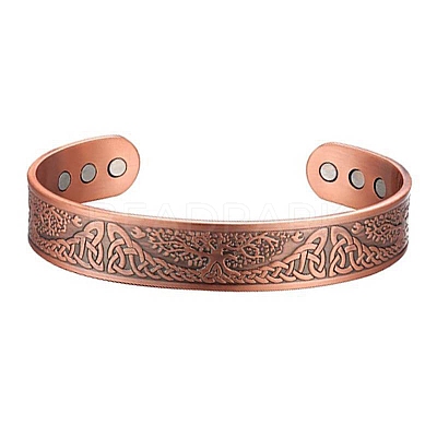 Alloy Magnetic Cuff Bangles for Woman Men LS-PW-WG11C77-01-1
