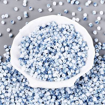 Opaque Picasso Glass Beads SEED-Q039-05A-A02-1