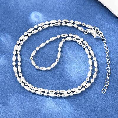 2.2MM Brass Ball Chain Necklaces for Men Women NJEW-L012-06S-1