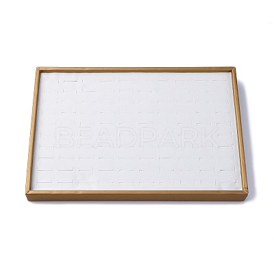 100-Slot Imitation Leather Jewelry Ring Organizer Display Trays CON-G023-16-1
