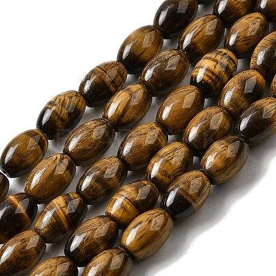 Natural Tiger Eye Beads Strands G-A275-A01-8x12mm-AB-1