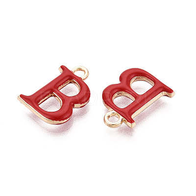 Rack Plating Alloy Enamel Pendants ENAM-T024-53B-G-1
