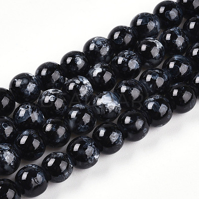 Baking Paint Glass Beads Strands DGLA-N003-8mm-A10-1