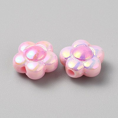 Plating Acrylic Beads MACR-WH0007-128A-1