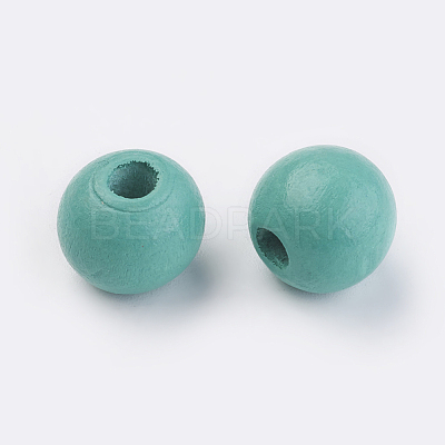 Natural Wood European Beads WOOD-Q030-61D-1