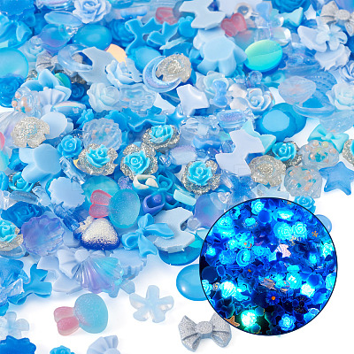 30g Luminous Opaque Resin Cabochons CRES-TA0001-55A-1
