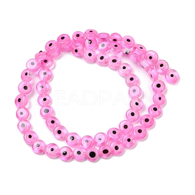 Handmade Evil Eye Lampwork Beads Strands LAMP-G164-10A-04-1