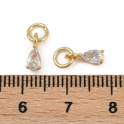Brass Micro Pave Cubic Zirconia Pendants KK-Z120-05G-04-1